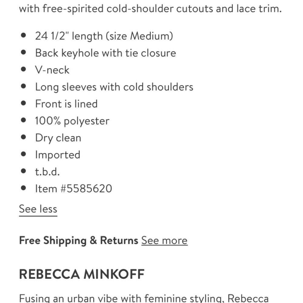NWT Rebecca minkoff cropped shoulders top - Picture 7 of 7